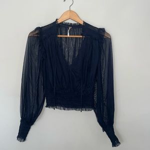 Free People sheer Blouse
